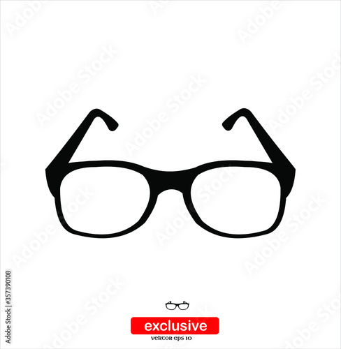 Glasses Icon.Flat design style vector illustration for graphic and web design.