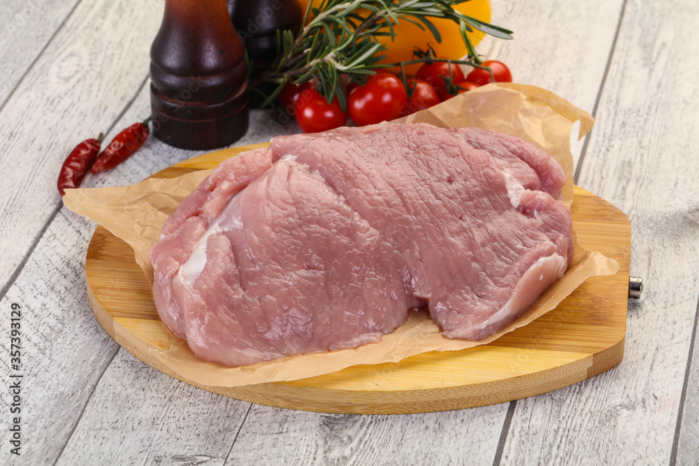 Raw pork meat
