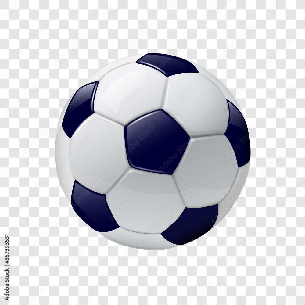 Soccer ball 3D icon on transparent background Soccer ball 3D icon on transparent background