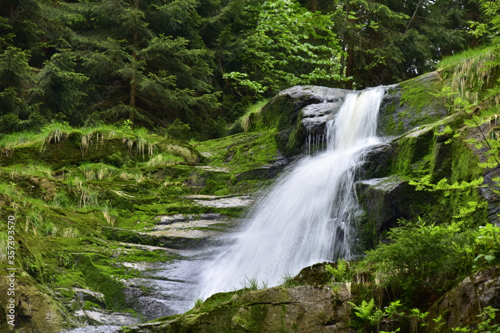 Wodospad Kamieńczyka w Karkonoszach. Karkonoski Park Narodowy