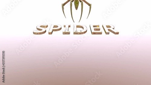 golden spider video animation ready to be used in your professional intros