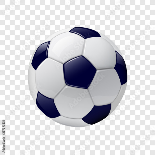 Soccer ball 3D icon on transparent background