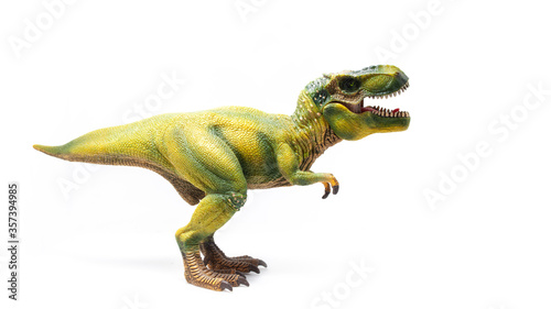 Tyrannosaurus Rex, a huge reptile from the Jurassic period, a children's toy. © Ulia Koltyrina
