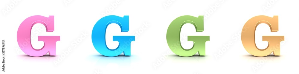 G letter sign 3d