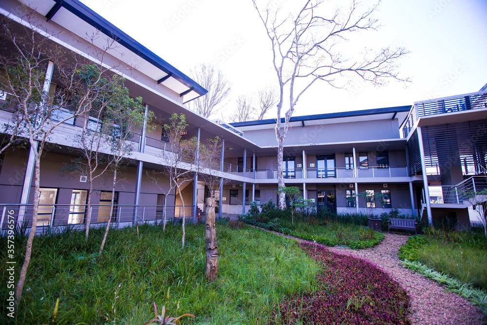 Office park with garden