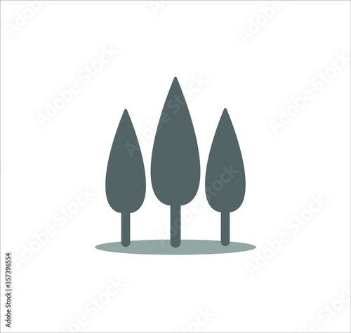 Tree icon vector on white background