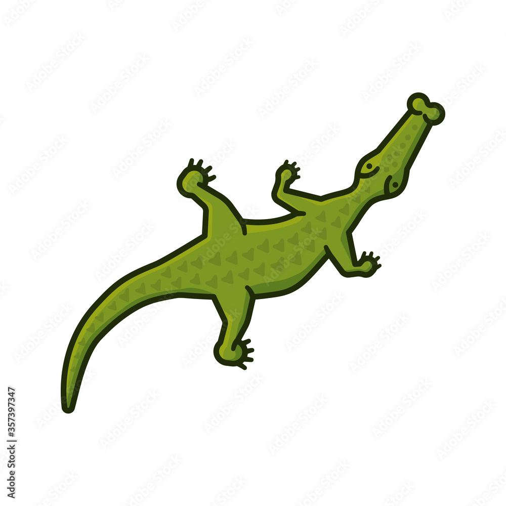 Naklejka premium Crocodile sketch isolated vector illustration for World Crocodile Day on June 17