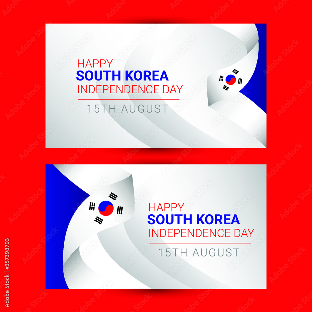 korea independence day vector template