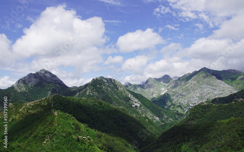 mountain landscape with clouds