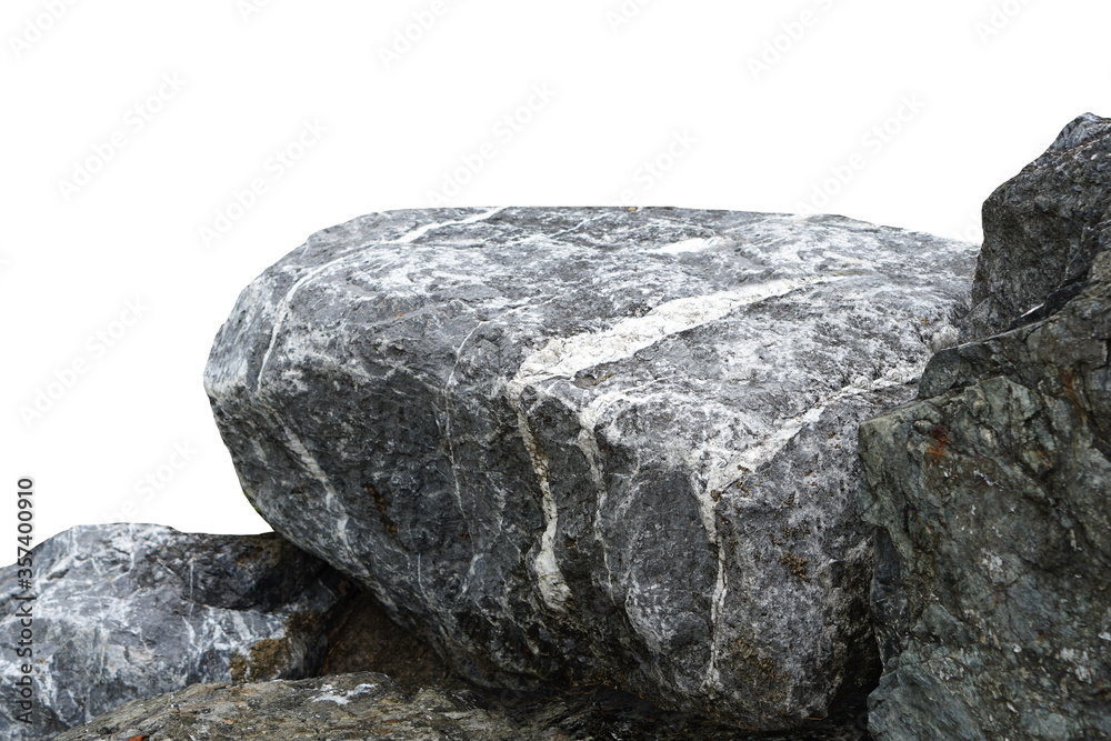 Fototapeta premium stones white background, Clipping path