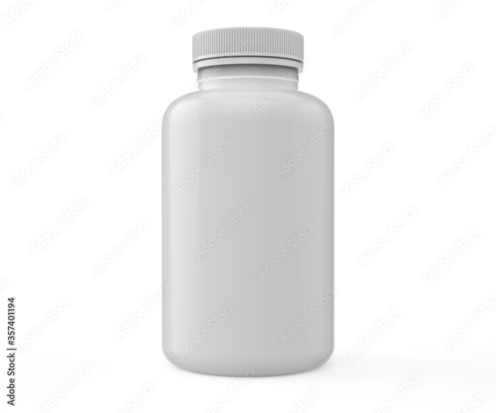 3d Illustration, supplement bottle mock-up