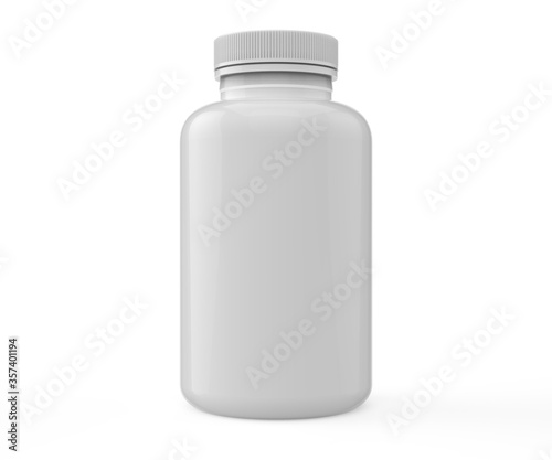 3d Illustration, supplement bottle mock-up