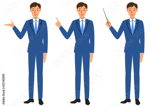 指し示す男性社員