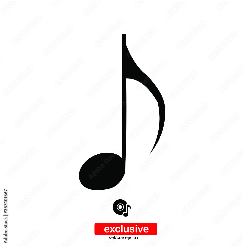 Music icon.Flat design style vector illustration for graphic and web design. Music icon.Flat design style vector illustration for graphic and web design.