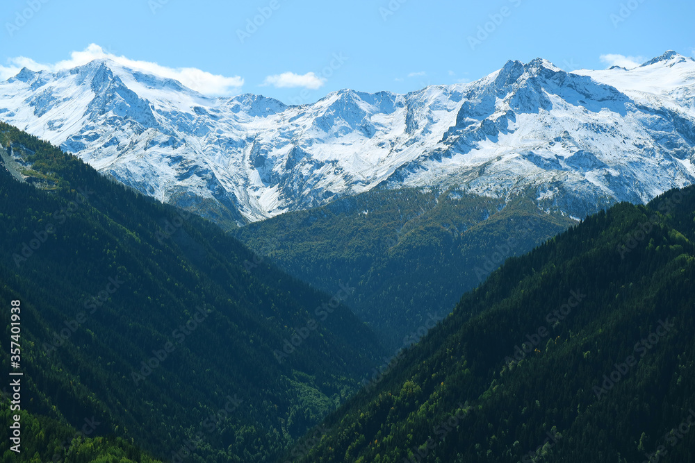 Incredible Caucasus Mountain Range in Svaneti Region, Georgia