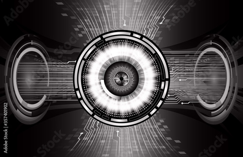black eye cyber circuit future technology concept background