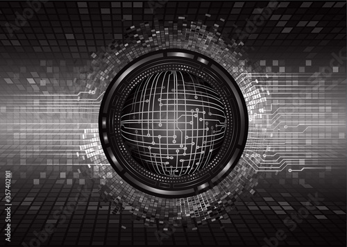 eye cyber circuit future technology concept background