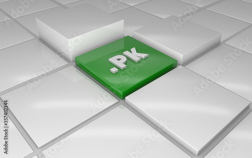 .pk domain TLD on 3d grid