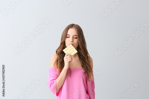 Beautiful young woman with ...