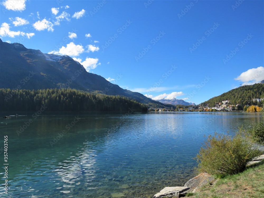 landscape view of St Maritz, Switzerland