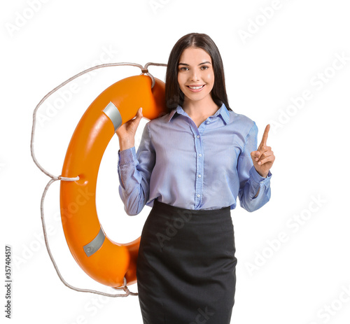 Young businesswoman with li...