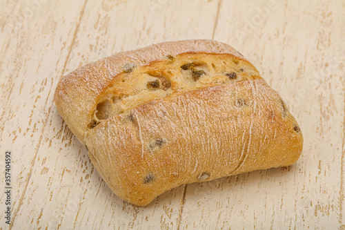 Italian ciabatta bread with olive