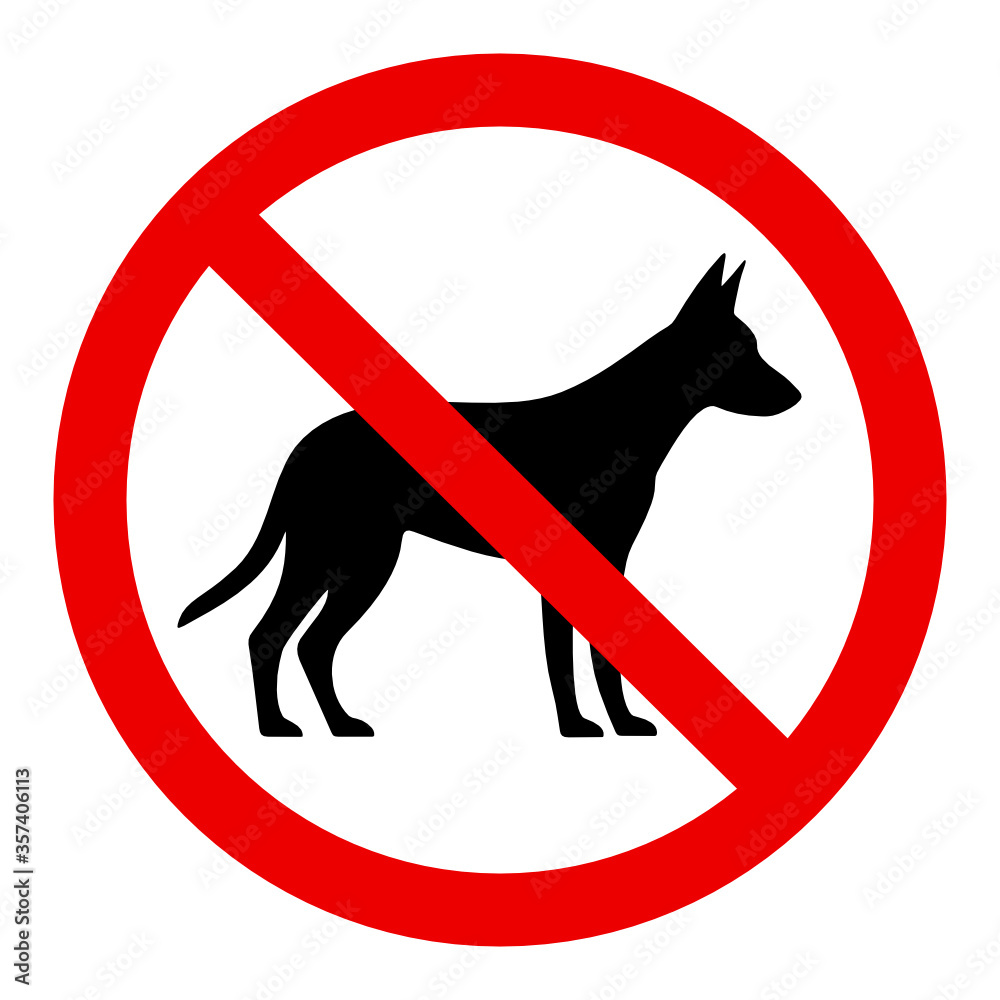 znak zakaz dla psów - obrazy, fototapety, plakaty 