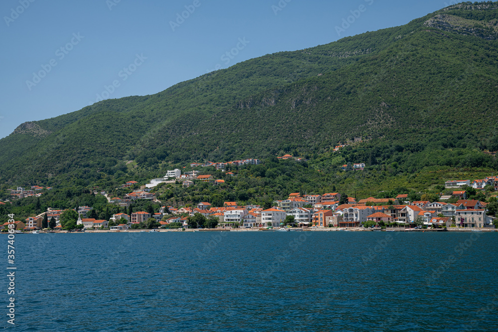 Fototapeta premium View of the old town in Kotor Bay, Montenegro