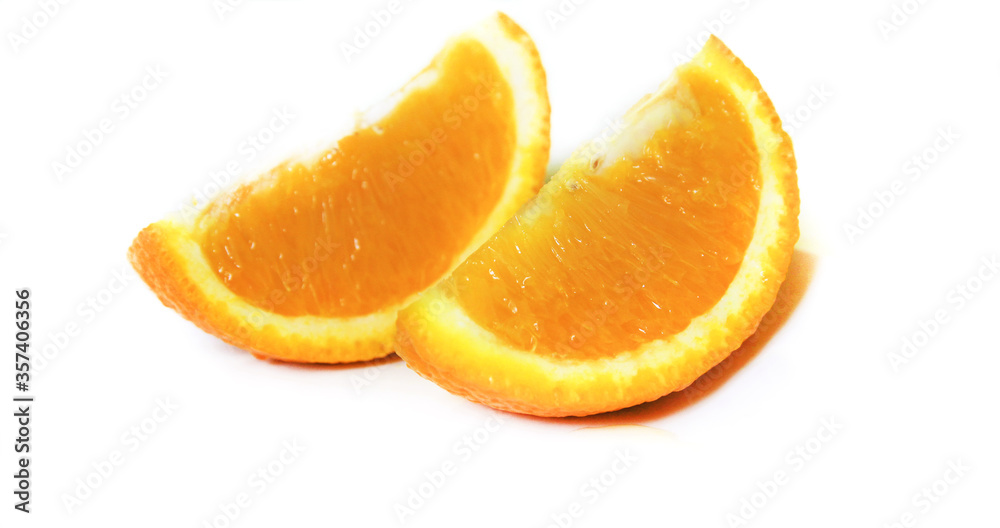 slice of orange isolated for text space slice of orange isolated for text space