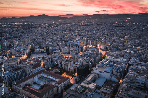 Sunset over Athina, Greece