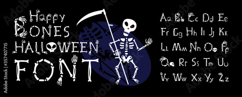 Halloween bone font