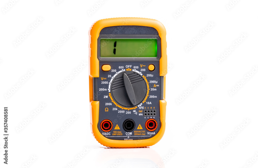 digital multimeter isolated on white background