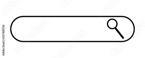 Template for internet search with magnifying glass