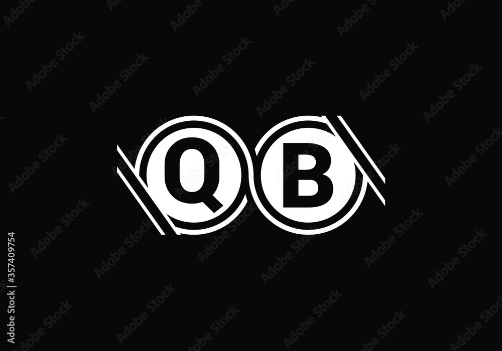 Initial Monogram Letter Q B Logo Design Vector Template. Q B Letter Logo Design Initial Monogram Letter Q B Logo Design Vector Template. Q B Letter Logo Design
