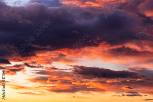 Cloudy sky of early morning before sunrise