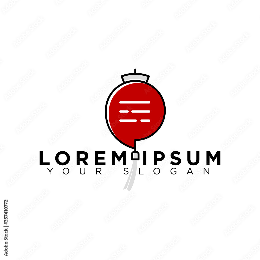 Fototapeta premium icon chinese speaking school logo design