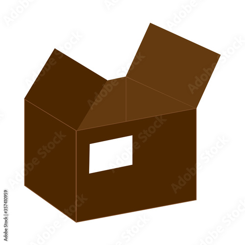 Large package against white background