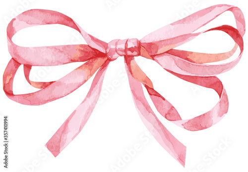 Vector pink bow. Beautiful great design for any purposes