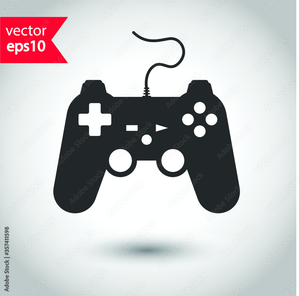 Game pad vector icon. Joystick flat sign design. Joystick icon. EPS 10 flat symbol pictogram Game pad vector icon. Joystick flat sign design. Joystick icon. EPS 10 flat symbol pictogram
