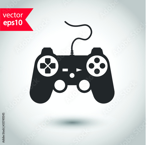 Game pad vector icon. Joystick flat sign design. Joystick icon. EPS 10 flat symbol pictogram