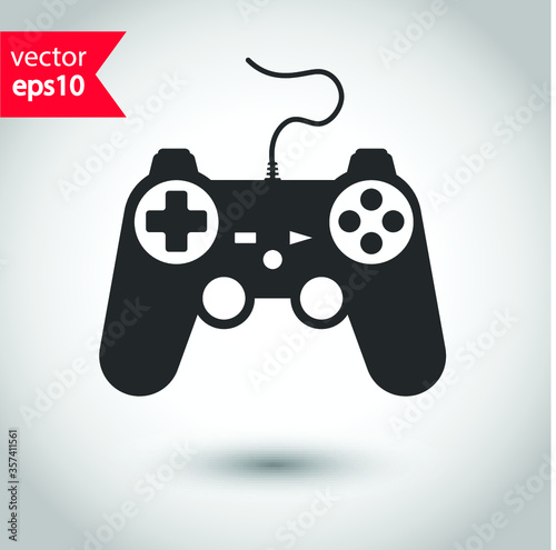 Game pad vector icon. Joystick flat sign design. Joystick icon. EPS 10 flat symbol pictogram