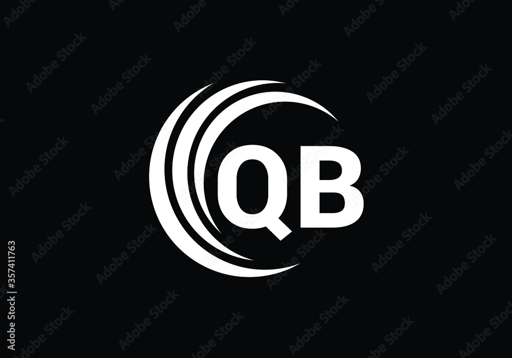 Initial Monogram Letter Q B Logo Design Vector Template. Q B Letter Logo Design Initial Monogram Letter Q B Logo Design Vector Template. Q B Letter Logo Design