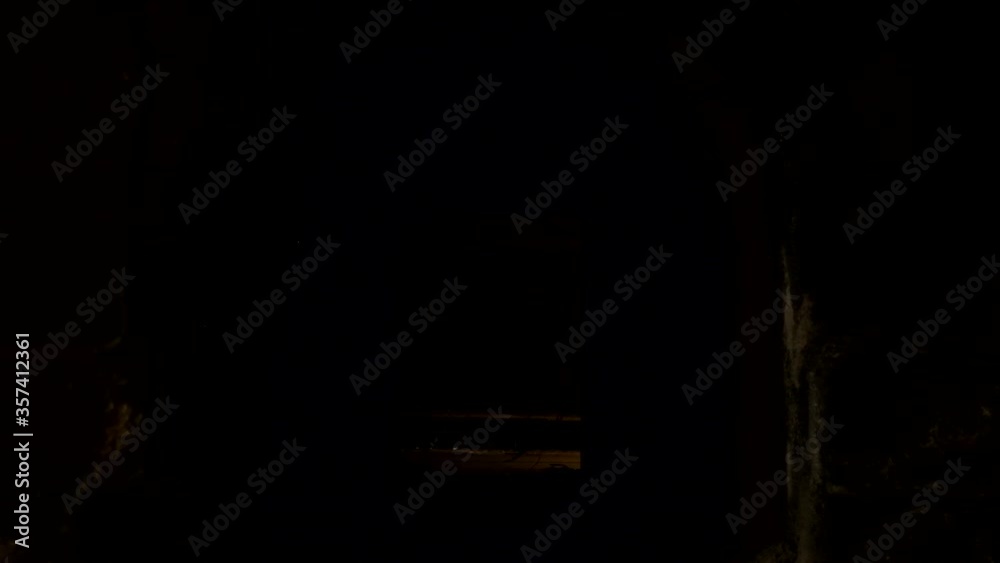 Dark tunnel with fast moving spotlights left by vehicles. Dark tunnel with fast moving spotlights left by vehicles.