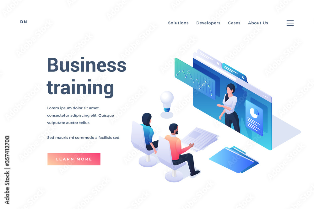 Banner for business training online via Internet resource Banner for business training online via Internet resource