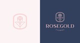 Rose gold logo vector art