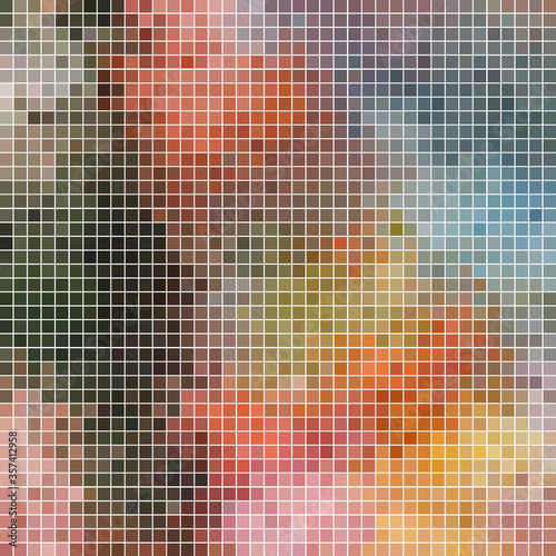 abstract vector square pixel mosaic background