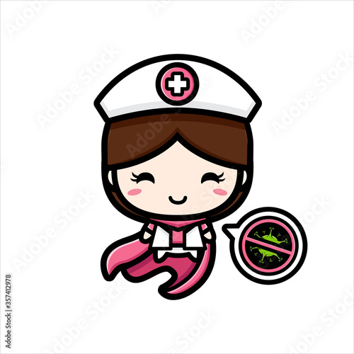 design vector nurse is a hero