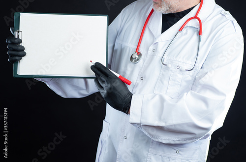 Black-white-red medical con...