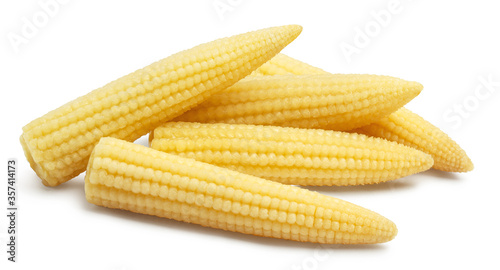 Baby corn, isolated on white background