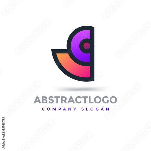 Abstract Colorful C letter logo corporate sign template Vector for business company.